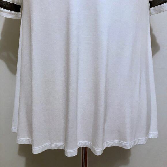 Bar III NWT Flowy White Short Sleeves Blouse Women Various - Picture 3 of 10